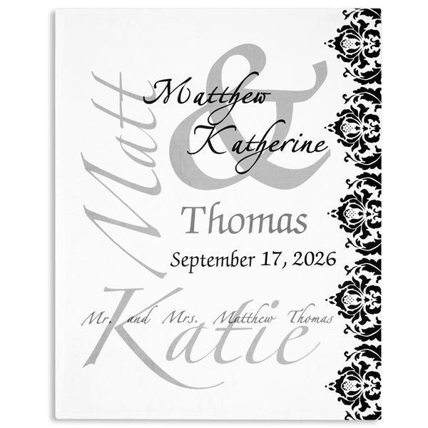 Personalized Wedding Blankets - The Wedding Couple - 16490
