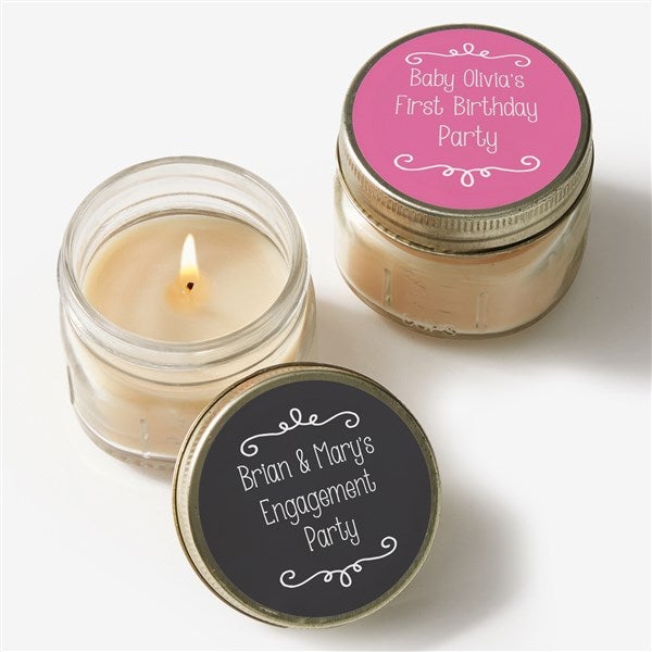 Personalized Mason Jar Candle Favors - Write Your Own - 16910