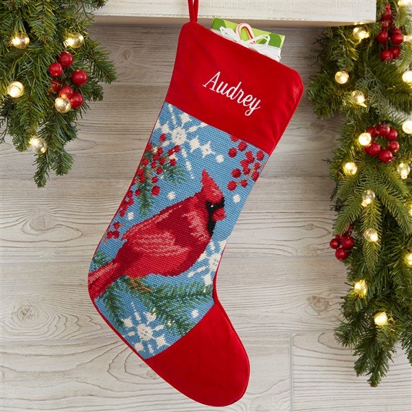 Personalized Needlepoint Christmas Stockings - Winter Charm - 17317