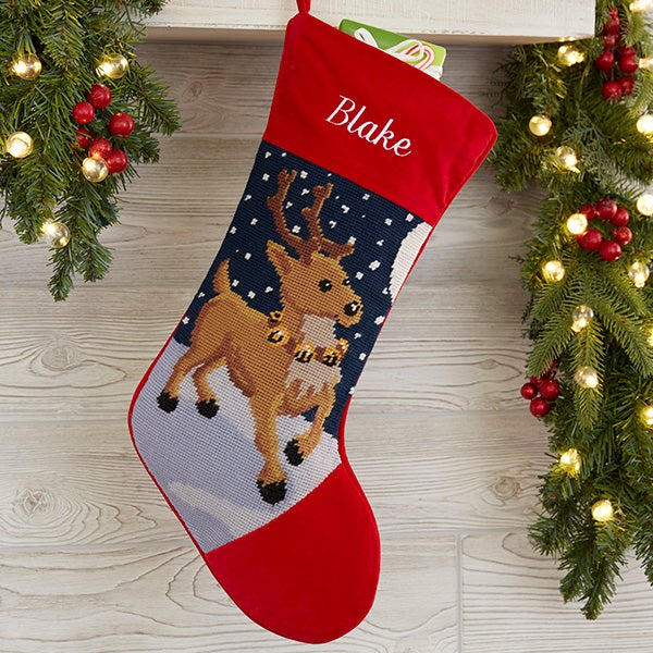 Personalized Needlepoint Christmas Stockings - Winter Charm - 17317
