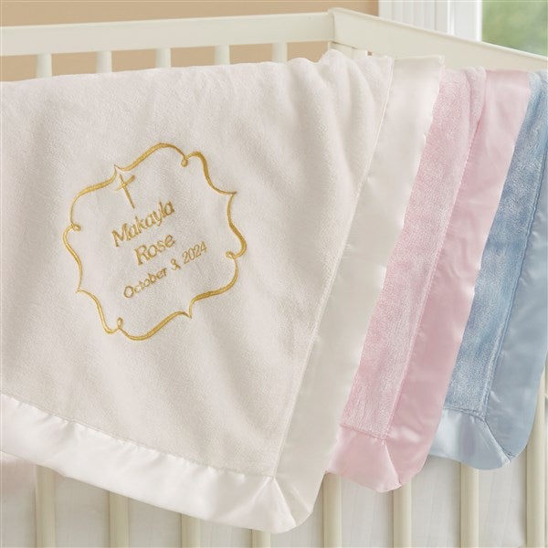 Embroidered Religious Keepsake Baby Blankets - Joyful Blessing - 17402