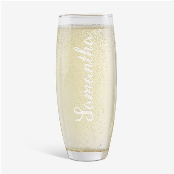 Personalized Stemless Champagne Flute - Signature Toast - 17415