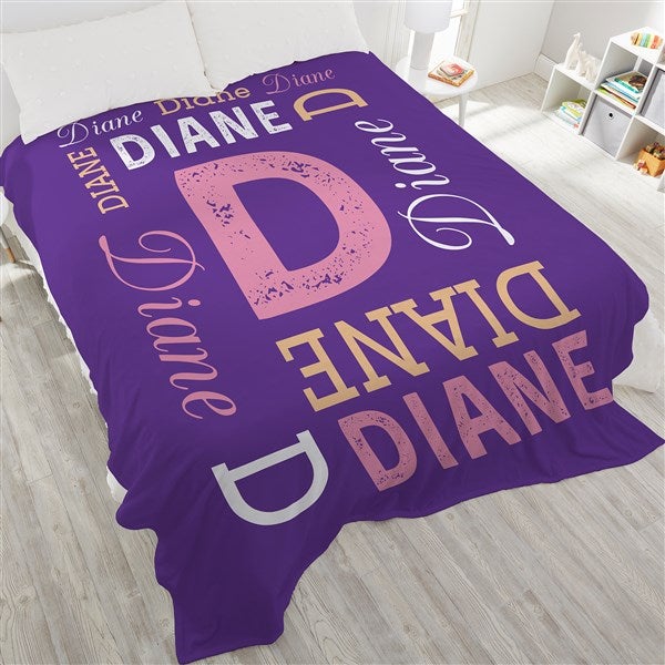 Personalized Repeating Name Kids Blankets - 17428