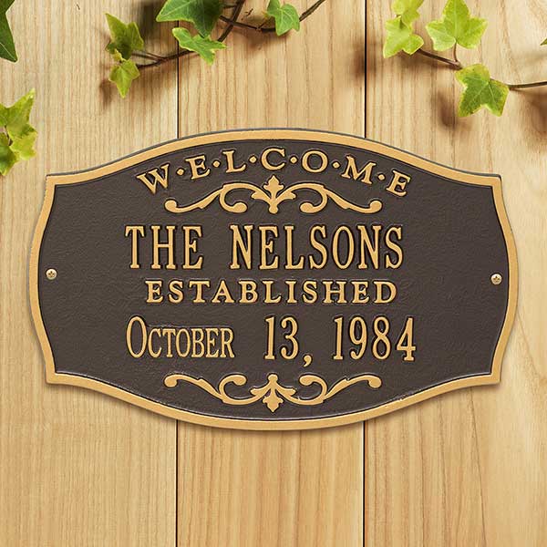 Personalized House Plaque - Welcome Design - 18032D