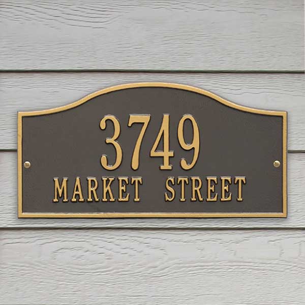 Personalized Home Address Plaque - Rolling Hills - 18036D