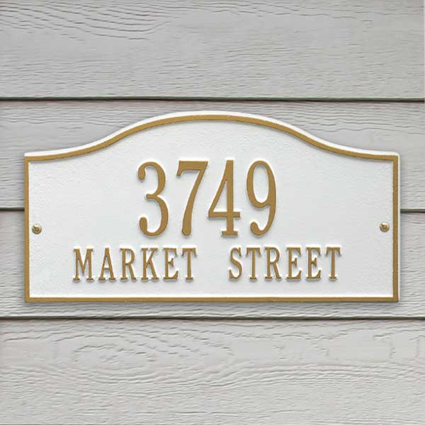 Personalized Home Address Plaque - Rolling Hills - 18036D