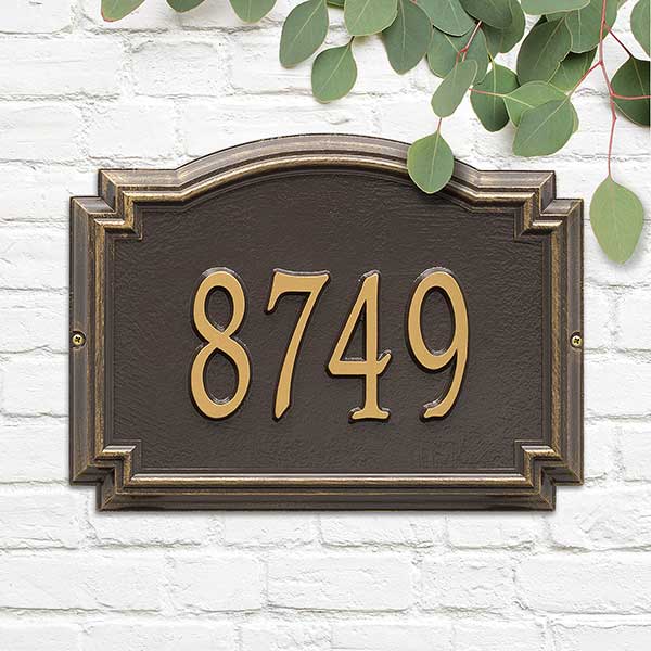 Personalized House Number Plaque - Williamsburg Design  - 18038D