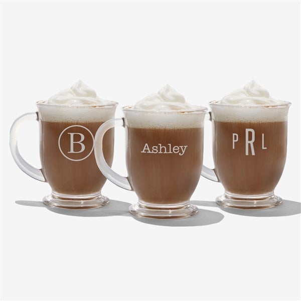 Personalized Glass Coffee Mugs - Classic Celebrations - 18563
