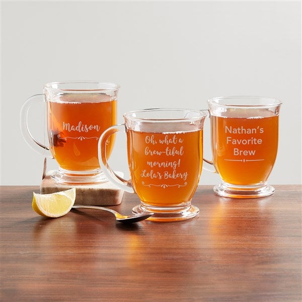 Personalized Glass Coffee Mug