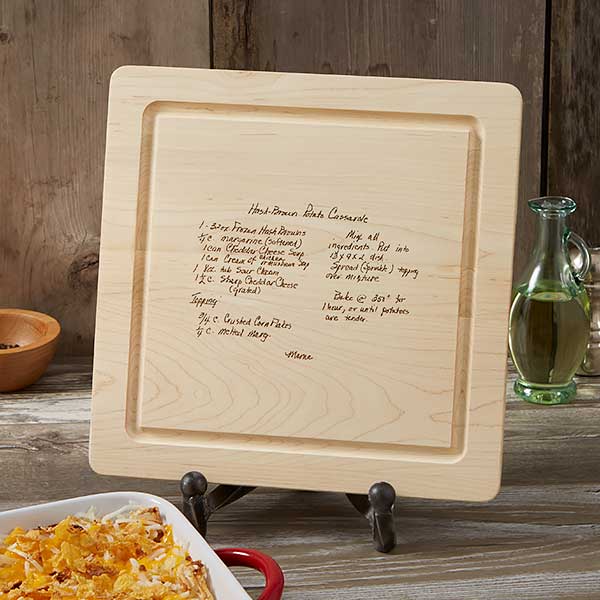 Handwritten Recipe Engraved Cutting Boards