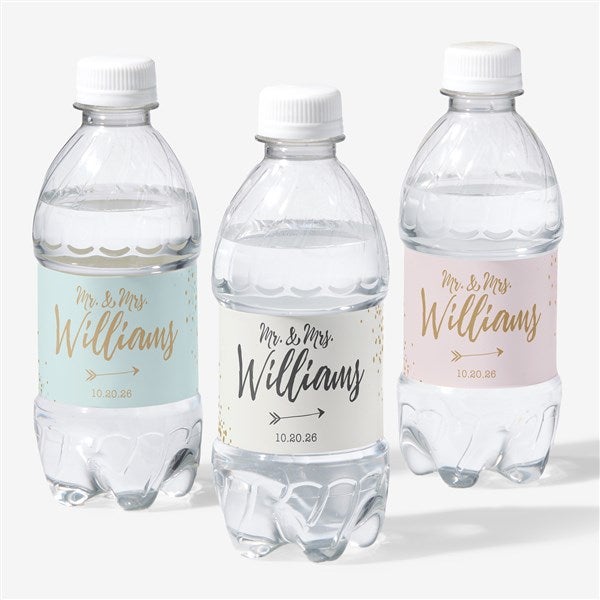 Personalized Water Bottle Labels - Sparkling Love - 18921