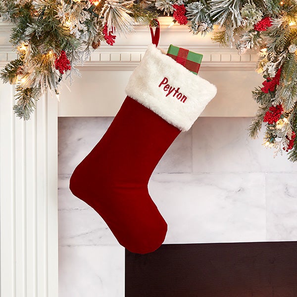 Red Velvet 19&quot; Personalized Christmas Stocking - 19004