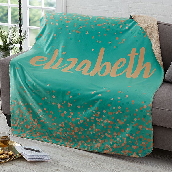 Sparkling Name Personalized Blankets For Teenage Girls - 19264