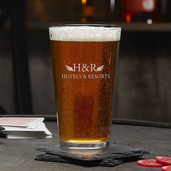 Personalized Business Logo 16oz. Beer Pint Glasses - 19367