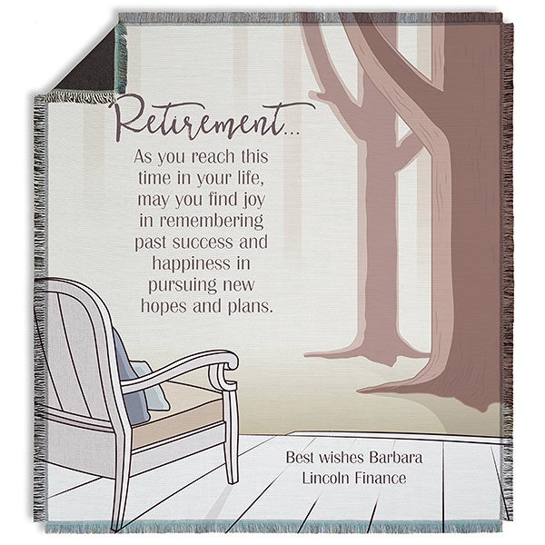 Personalized Retirement Throw Blanket Embrace The Future
