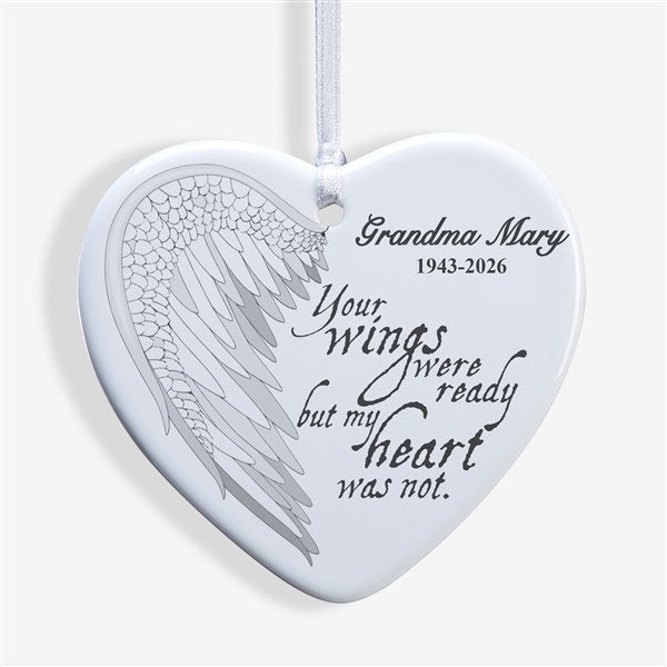 Angel Wings Personalized Photo Memorial Ornament - 19551