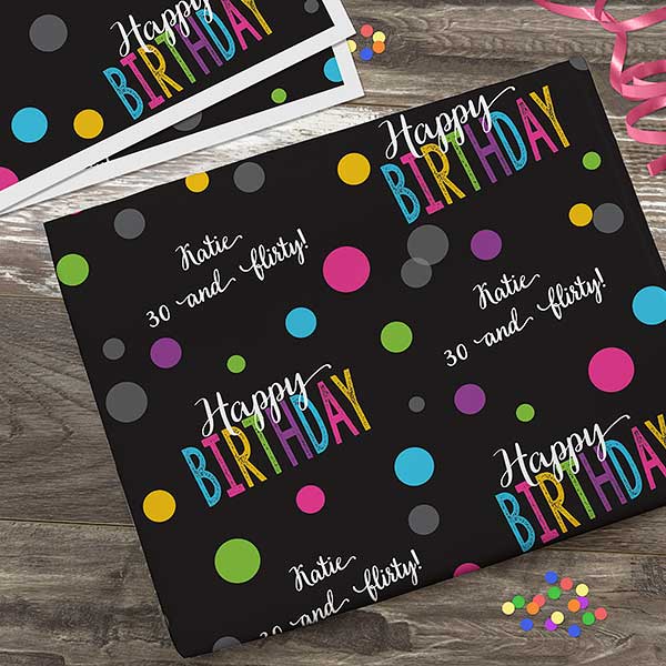 Personalized Wrapping Paper - Bold Birthday