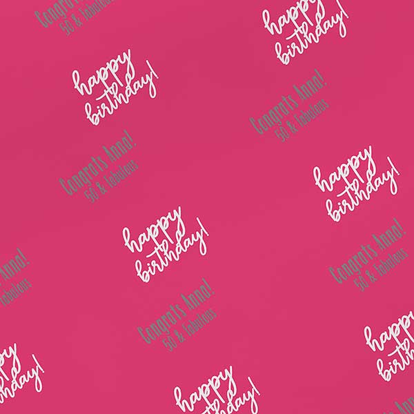 Personalized Birthday Wrapping Paper Step & Repeat