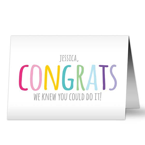 Personalized Congratulations Cards - Colorful Congrats - 20450