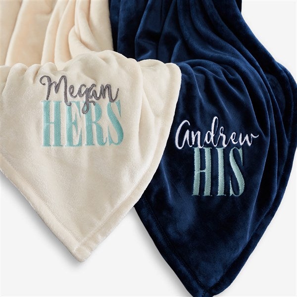 Personalized Fleece Blankets - His & Hers - 20608