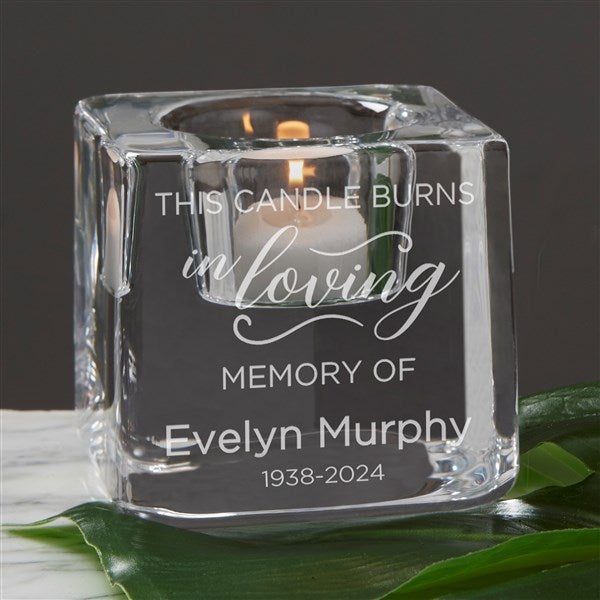 Orrefors Engraved Memorial Votive Candle Holder - 20757