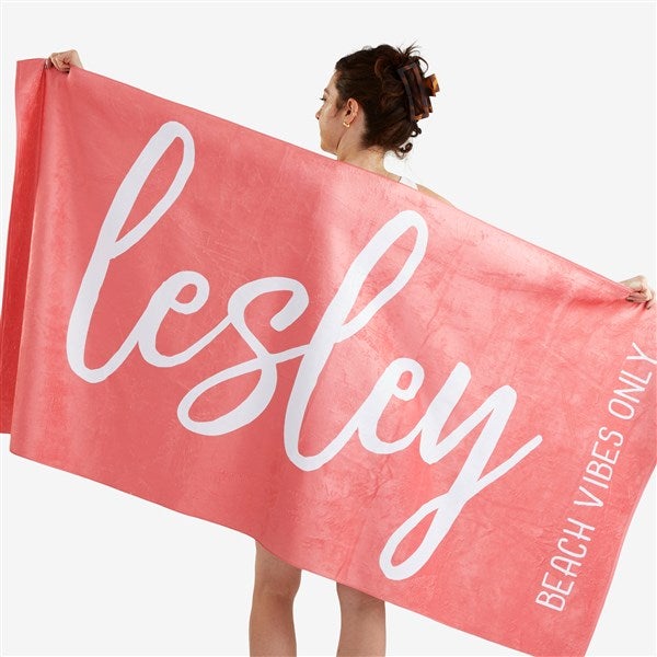 Personalized Name Beach Towels - Scripty Style - 20846