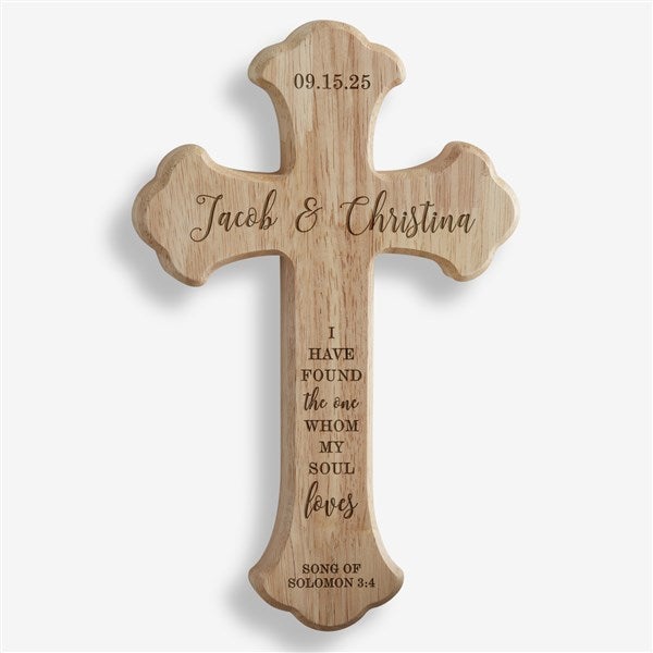 Personalized Wood Cross - Our Wedding Day - 20979