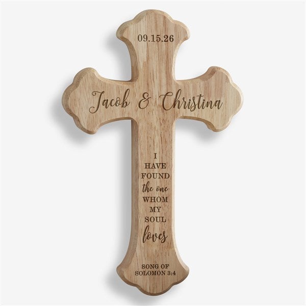 Personalized Wood Cross - Our Wedding Day - 20979