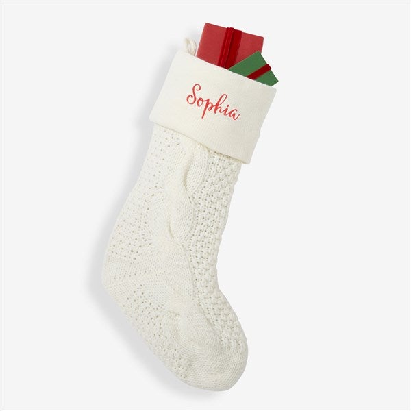 Cozy Cable Knit Personalized Christmas Stocking - 21010