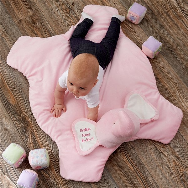 Personalized Baby Play Mat - Jumbo Plush Elephant - 21045