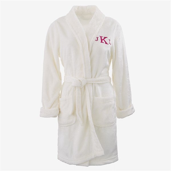 Index Robe Classic Embroidered Short Fleece Robe