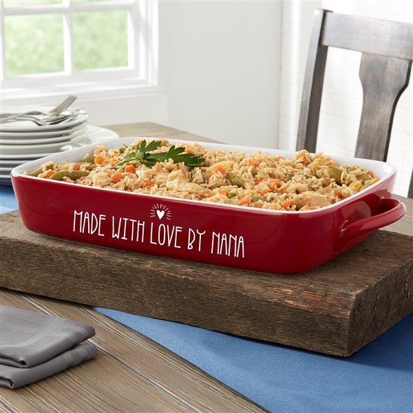 Made With Love Personalized Ceramic Bakeware - 21956