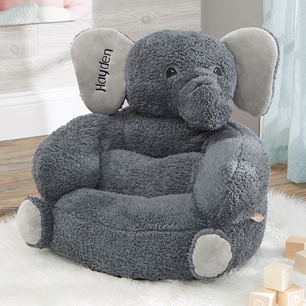 Custom Embroidered Kids' Elephant Plush Chair - 23400