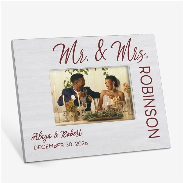 Personalized Wedding Box Picture Frame - Stamped Elegance - 23638
