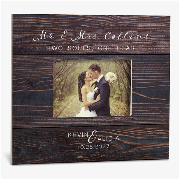 Personalized Wedding Wall Picture Frame - Rustic Elegance - 23646