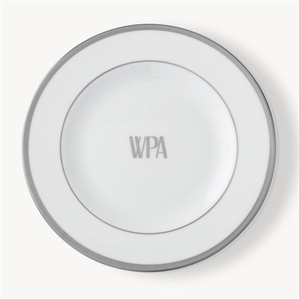 Pickard Signature Platinum Monogrammed Butter Plate - 23711D