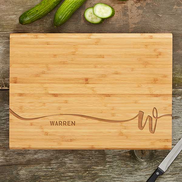 Personalized Script Last Name Cutting Board Gifts for Weddings,  Anniversaries, Birthdays, and Housewarmings