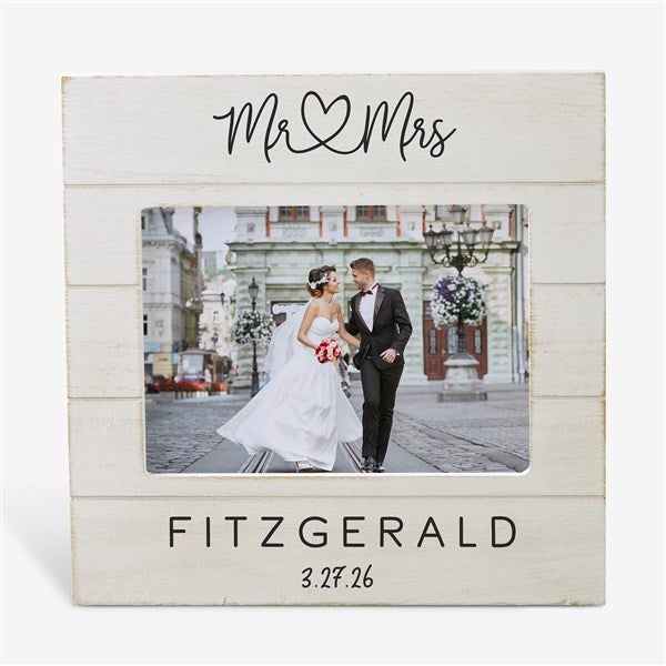 Infinite Love Personalized Wedding Shiplap Picture Frame - 24003