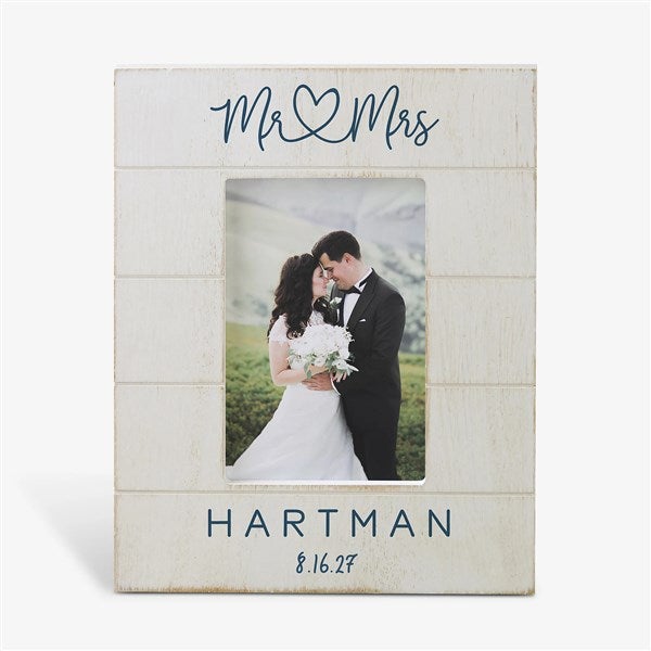 Infinite Love Personalized Wedding Shiplap Picture Frame - 24003