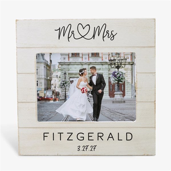 Infinite Love Personalized Wedding Shiplap Picture Frame - 24003