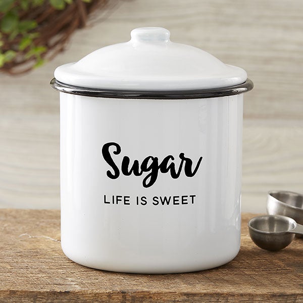 White Sugar Jar