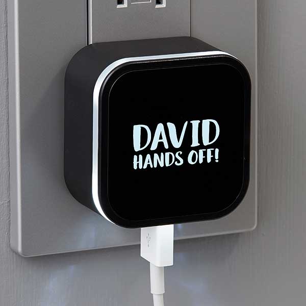 Personalized LED Dual Port USB Charger - 24093