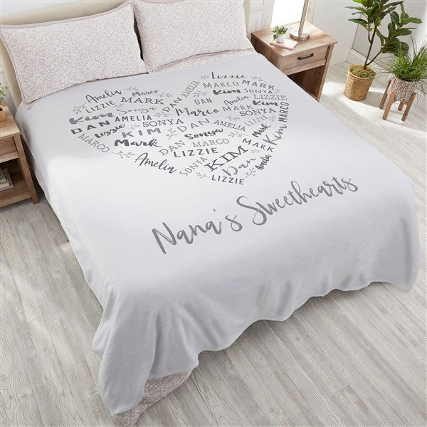 Farmhouse Heart Personalized Word Art Blankets - 24760