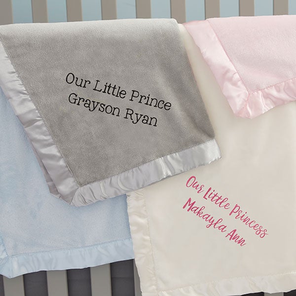 Personalized Custom Embroidered Baby Blankets
