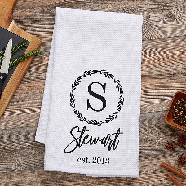 Monogrammed Kitchen Towels