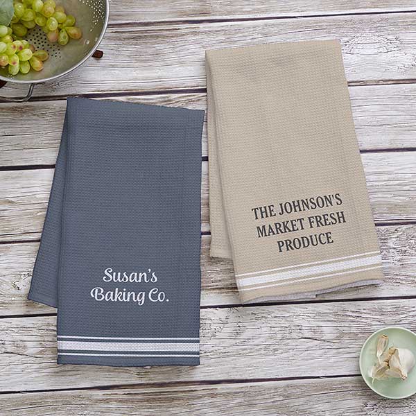 Farmhouse Expressions Personalized Waffle Weave Kitchen Towel