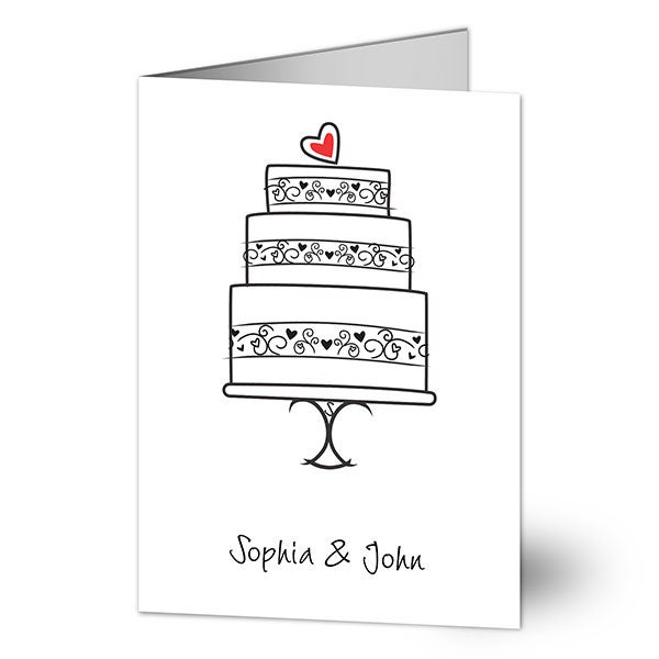 Wedding Congratulations Personalized Greeting Card by philoSophie's - 25175