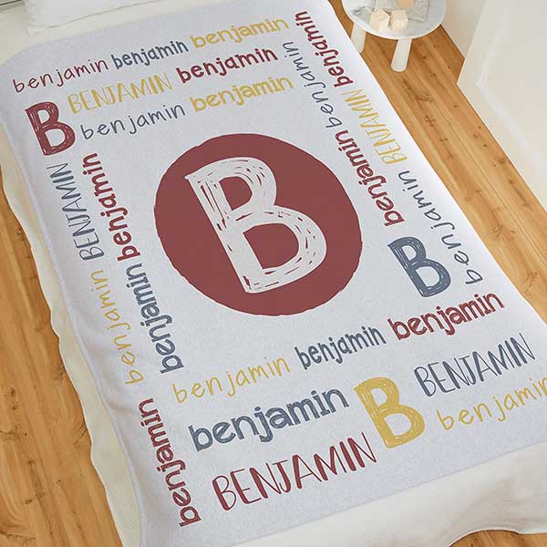 Name & Initial Personalized Baby Blankets - 25420