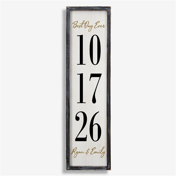 The Big Day Personalized Barnwood Frame Wall Art - 25848