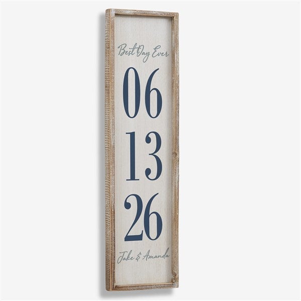 The Big Day Personalized Barnwood Frame Wall Art - 25848